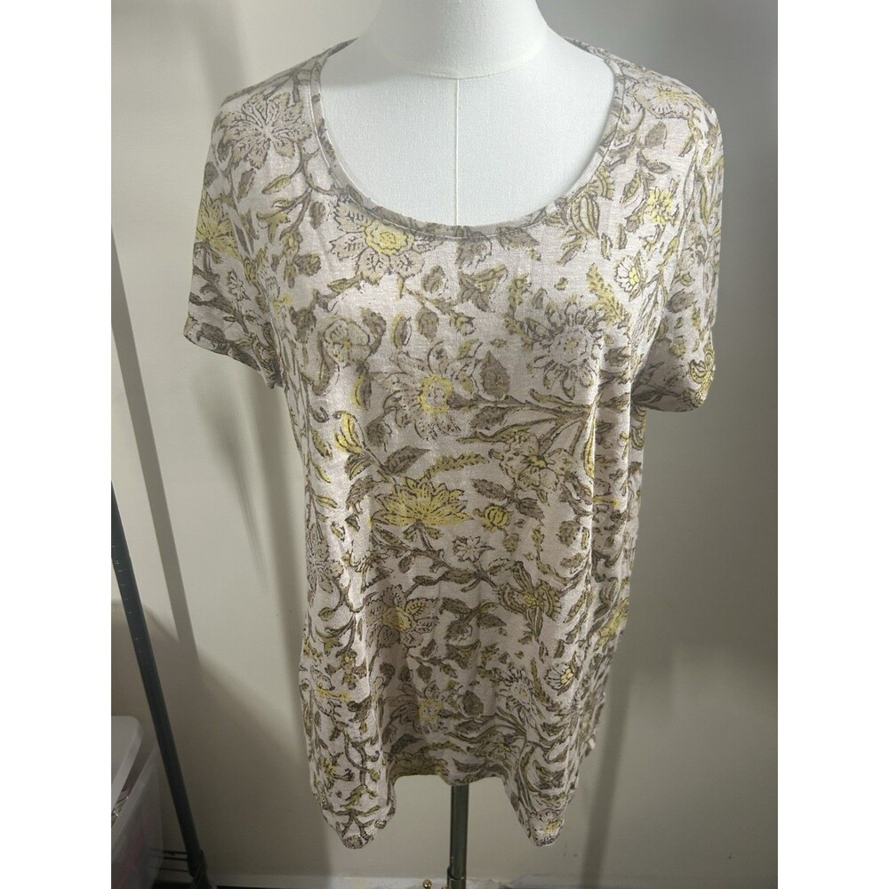 J. Hill Love Lines Women's Blouse Size Large Floral NEW FREE SHIPPING 101
